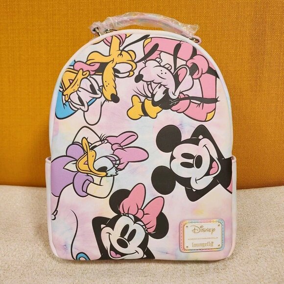 Loungefly Disney Mickey Mouse & Friends Tie-Dye Mini Backpack Minnie Daisy NEW main image 9